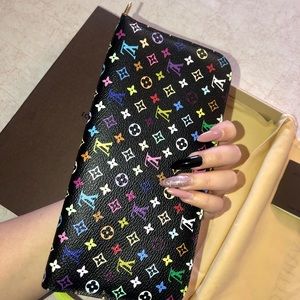 Black Louis Vuitton Multicolor Monogram Wallet